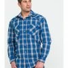 Rough Stock By Panhandle Men's Holbrook Vintage Plaid Long Sleeve Western Shirt Navy 2 Rough Stock By Panhandle Men's Holbrook Vintage Plaid Long Sleeve Western Shirt Navy -Panhandle shop 2000284029 410 P1