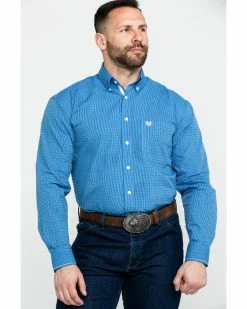 Rough Stock By Panhandle Men's Asti Poplin Print Long Sleeve Western Shirt Blue 15 Rough Stock By Panhandle Men's Asti Poplin Print Long Sleeve Western Shirt Blue -Panhandle shop 2000284034 400 P1 1