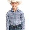 Rough Stock By Panhandle Boys' Luge Ombre Stretch Plaid Long Sleeve Western Shirt Blue 2 Rough Stock By Panhandle Boys' Luge Ombre Stretch Plaid Long Sleeve Western Shirt Blue -Panhandle shop 2000296868 400 P1