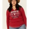 White Label By Panhandle Women's Red Rodeo City Tour Fringe Tee - Plus