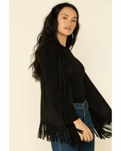 Panhandle Women's Solid Fringe Vest Black -Panhandle shop 2000323366 001 P1 1