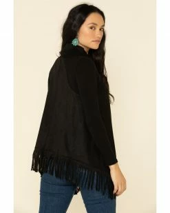 Panhandle Women's Solid Fringe Vest Black -Panhandle shop 2000323366 001 P5