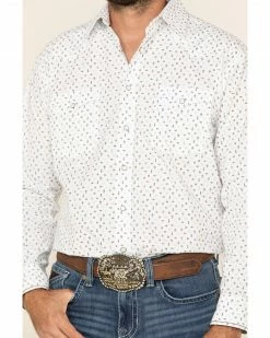 Rough Stock By Panhandle Men's Picacho Southwest Geo Print Long Sleeve Western Shirt  White -Panhandle shop 2000324139 100 P3