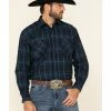 Rough Stock By Panhandle Men's Larkspur Ombre Plaid Long Sleeve Western Shirt Black 2 Rough Stock By Panhandle Men's Larkspur Ombre Plaid Long Sleeve Western Shirt Black -Panhandle shop 2000324140 001 P1