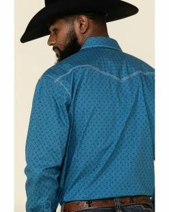 Rough Stock By Panhandle Men's Los Nietos Geo Print Long Sleeve Western Shirt Blue 12 Rough Stock By Panhandle Men's Los Nietos Geo Print Long Sleeve Western Shirt Blue -Panhandle shop 2000324141 400 P5