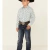 Panhandle Select Boys' Turquoise Dot Geo Print Long Sleeve Snap Western Shirt 2 Panhandle Select Boys' Turquoise Dot Geo Print Long Sleeve Snap Western Shirt -Panhandle shop 2000333663 440 P1