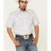 Rough Stock By Panhandle Royal Americana Print Short Sleeve Western Shirt  For Men's Royal Blue -Panhandle shop 2000334167 460 P1