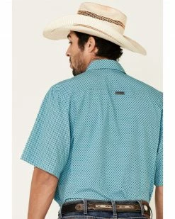 Panhandle Men's Jade Geo Print Competition Short Sleeve Western Shirt   Green -Panhandle shop 2000334175 300 P5