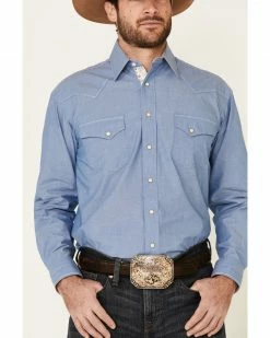 Rough Stock By Panhandle Men's Chambray Fancy Snap Long Sleeve Western Shirt Blue 10 Rough Stock By Panhandle Men's Chambray Fancy Snap Long Sleeve Western Shirt Blue -Panhandle shop 2000334254 400 P3