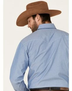 Rough Stock By Panhandle Men's Chambray Fancy Snap Long Sleeve Western Shirt Blue 12 Rough Stock By Panhandle Men's Chambray Fancy Snap Long Sleeve Western Shirt Blue -Panhandle shop 2000334254 400 P5