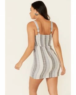 Panhandle Rock & Roll Cowgirl Women's Grey Striped Dress -Panhandle shop 2000339290 020 P4