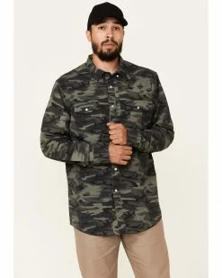 Panhandle Men's Camo Print Performance Long Sleeve Snap Western Shirt  Olive -Panhandle shop 2000340346 341 P1 1