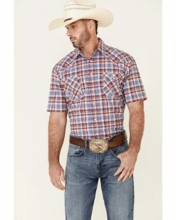 Rough Stock By Panhandle Men's Red Ombre Plaid Short Sleeve Snap Western Shirt 11 Rough Stock By Panhandle Men's Red Ombre Plaid Short Sleeve Snap Western Shirt -Panhandle shop 2000340356 600 P1 1