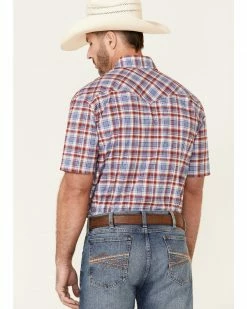 Rough Stock By Panhandle Men's Red Ombre Plaid Short Sleeve Snap Western Shirt 10 Rough Stock By Panhandle Men's Red Ombre Plaid Short Sleeve Snap Western Shirt -Panhandle shop 2000340356 600 P4