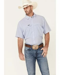 Panhandle Men's Performance Geo Print Short Sleeve Button-Down Western Shirt Blue 11 Panhandle Men's Performance Geo Print Short Sleeve Button-Down Western Shirt Blue -Panhandle shop 2000340365 400 P1 1