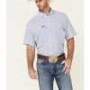 Panhandle Men's Performance Geo Print Short Sleeve Button-Down Western Shirt  Blue -Panhandle shop 2000340365 400 P1