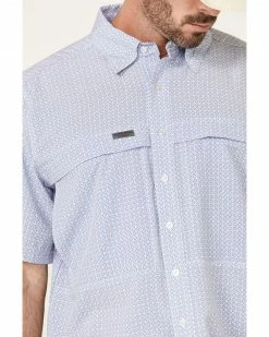 Panhandle Men's Performance Geo Print Short Sleeve Button-Down Western Shirt Blue 10 Panhandle Men's Performance Geo Print Short Sleeve Button-Down Western Shirt Blue -Panhandle shop 2000340365 400 P4