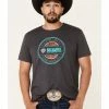 Panhandle Rock & Roll Denim Men's Charcoal Circle Graphic Short Sleeve T-Shirt  -Panhandle shop 2000340370 022 P1