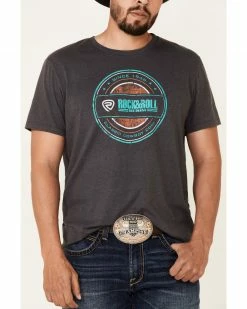 Panhandle Rock & Roll Denim Men's Charcoal Circle Graphic Short Sleeve T-Shirt  -Panhandle shop 2000340370 022 P3