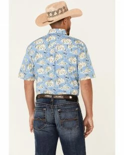 Rough Stock By Panhandle Men's Desert Print Short Sleeve Button-Down Western Shirt Blue 10 Rough Stock By Panhandle Men's Desert Print Short Sleeve Button-Down Western Shirt Blue -Panhandle shop 2000341184 400 P4