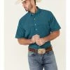 Panhandle Men's Turquoise Performance Geo Print Short Sleeve Button-Down Western Shirt 1 Panhandle Men's Turquoise Performance Geo Print Short Sleeve Button-Down Western Shirt -Panhandle shop 2000341185 440 P1