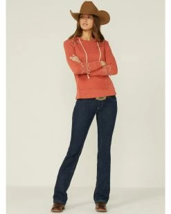 Panhandle Women's Rust Southwestern Embroidered Pullover Hoodie  Rust Copper -Panhandle shop 2000344975 220 P4