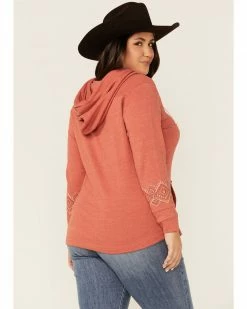 Panhandle Women's Rust Southwestern Embroidered Pullover Hoodie - Plus Rust Copper 8 Panhandle Women's Rust Southwestern Embroidered Pullover Hoodie - Plus Rust Copper -Panhandle shop 2000344976 220 P3