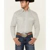 Rough Stock By Panhandle Men's Sand Southwestern Geo Print Long Sleeve Snap Western Shirt -Panhandle shop 2000345094 295 P1