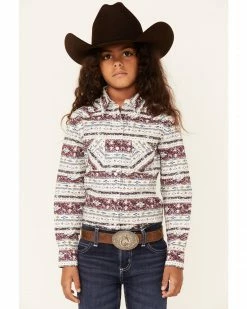 Rough Stock By Panhandle Girls' Wine Distressed Southwestern Print Long Sleeve Snap Western Shirt 11 Rough Stock By Panhandle Girls' Wine Distressed Southwestern Print Long Sleeve Snap Western Shirt -Panhandle shop 2000350737 646 P1 1