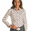 Panhandle Rock & Roll Denim Women's Southwestern Buffalo Print Western Shirt Natural 2 Panhandle Rock & Roll Denim Women's Southwestern Buffalo Print Western Shirt Natural -Panhandle shop 2000350941 101 P1
