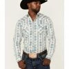 Rough Stock By Panhandle Men's Ercu Southwestern Print Long Sleeve Snap Western Shirt  Tan -Panhandle shop 2000352326 280 P1