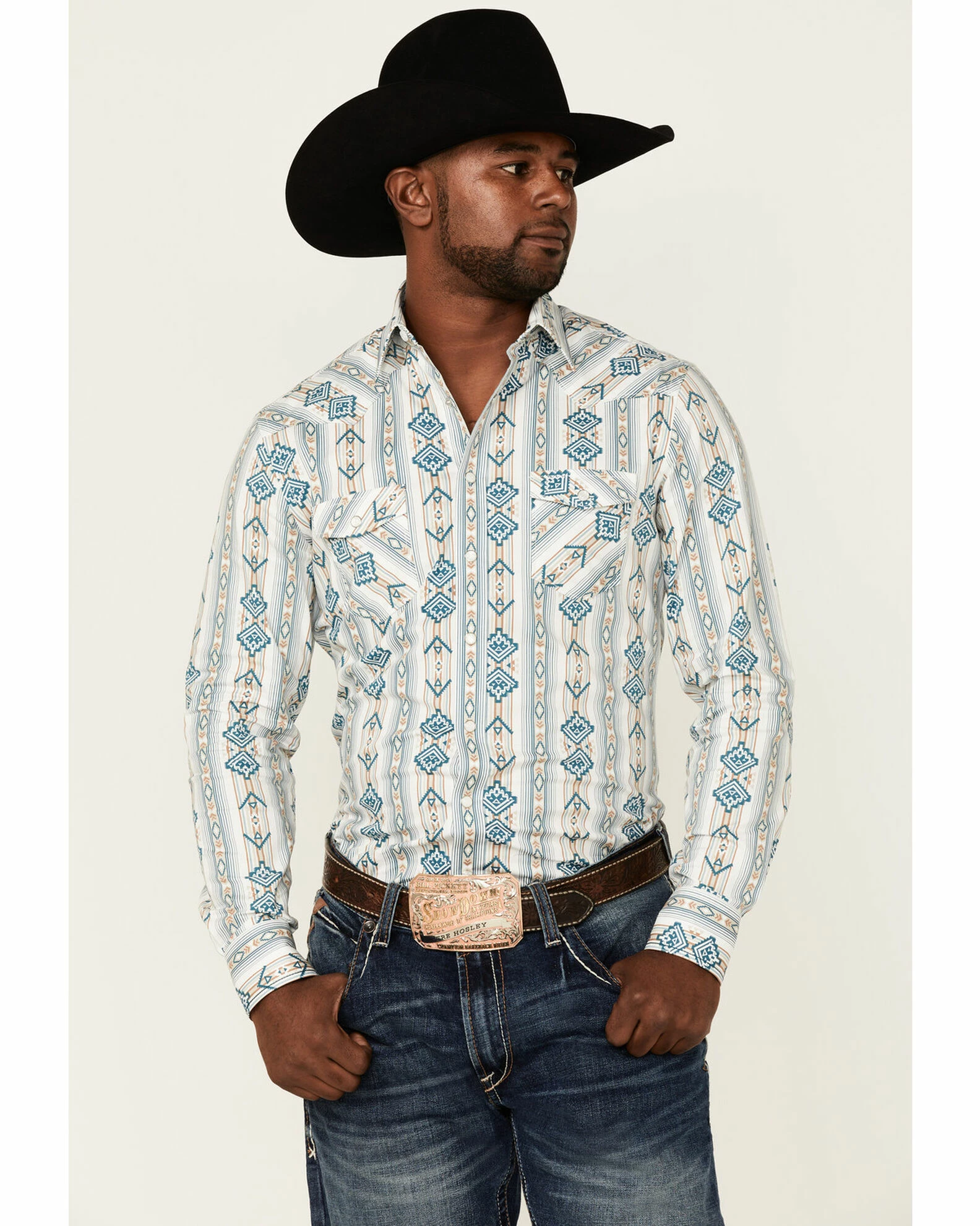 Rough Stock By Panhandle Men's Ercu Southwestern Print Long Sleeve Snap Western Shirt Tan 3 Rough Stock By Panhandle Men's Ercu Southwestern Print Long Sleeve Snap Western Shirt Tan
