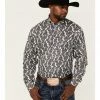 Rough Stock By Panhandle Men's Ercu Paisley Print Long Sleeve Button-Down Western Shirt  Navy -Panhandle shop 2000352335 410 P1