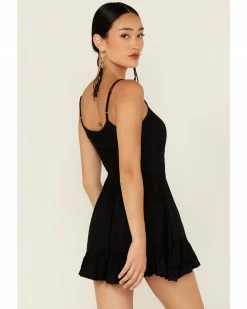 Panhandle Women's Floral Embroidered Wrap Skirt Dress Black -Panhandle shop 2000360485 001 P4