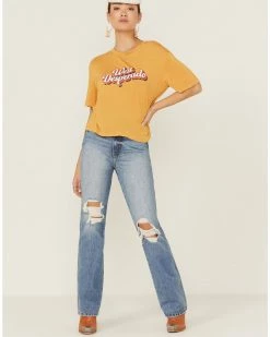 Panhandle Women's West Desperado Mustard Graphic Boxy Tee -Panhandle shop 2000360486 702 P4