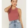 Panhandle Women's Rose Ribbed Bodycon Tank -Panhandle shop 2000360492 662 P1