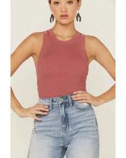 Panhandle Women's Rose Ribbed Bodycon Tank -Panhandle shop 2000360492 662 P2