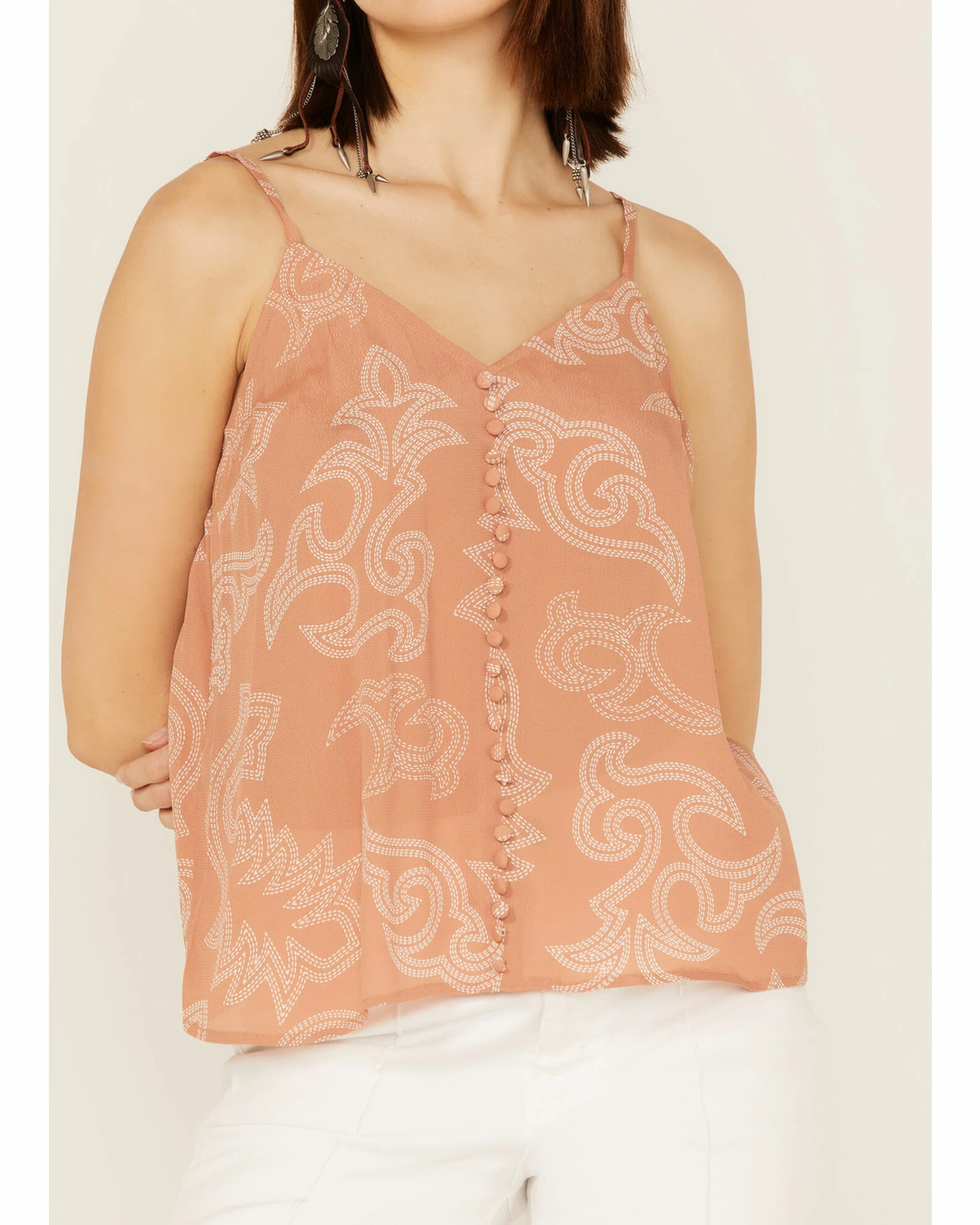 Panhandle Women's Boot Stitch Print Cami 5 Panhandle Women's Boot Stitch Print Cami - Image 3