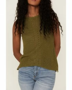 Panhandle Women's Olive Halter Sweater Knit Tank -Panhandle shop 2000360499 341 P3