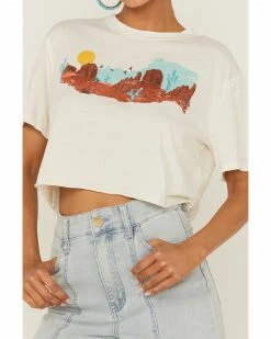 Panhandle Women's Desert Ivory Graphic Cropped Boxy Tee  -Panhandle shop 2000360502 103 P3