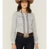 Panhandle Women's Digital Bandana Print Snap Western Shirt White -Panhandle shop 2000360506 100 P1