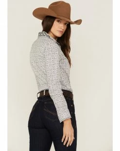 Panhandle Women's Digital Bandana Print Snap Western Shirt White -Panhandle shop 2000360506 100 P4