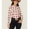 Rough Stock By Panhandle Women's Dobby Plaid Western Snap Shirt Red 2 Rough Stock By Panhandle Women's Dobby Plaid Western Snap Shirt Red -Panhandle shop 2000360508 600 P1