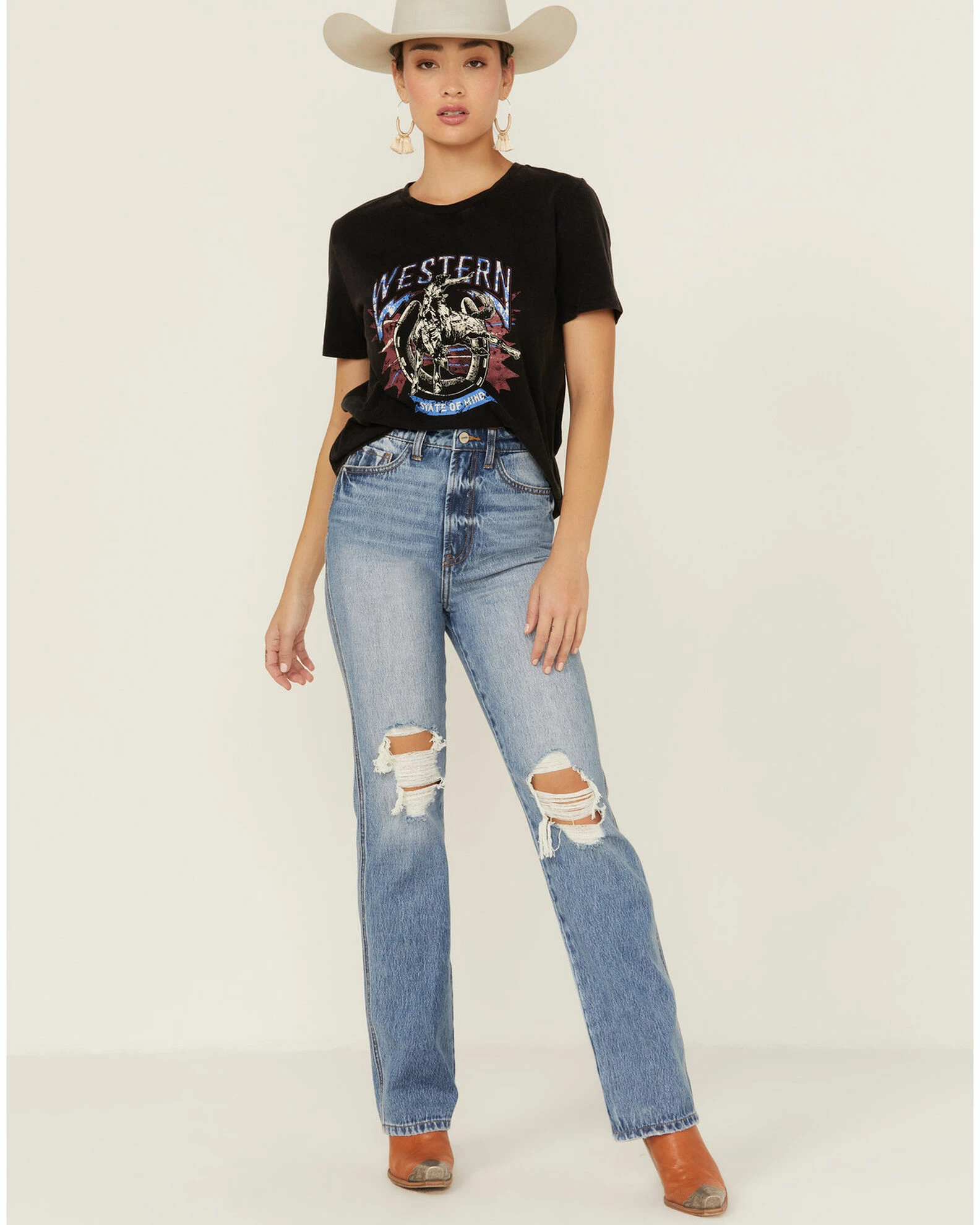 Panhandle Women's Western Graphic Short Sleeve Boyfriend Tee 6 Panhandle Women's Western Graphic Short Sleeve Boyfriend Tee - Image 4