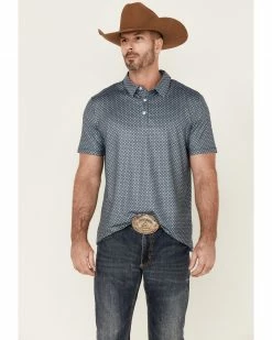 Panhandle Men's Geo Print Performance Short Sleeve Polo Shirt 