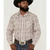 Rough Stock By Panhandle Men's Copper Paisley Stripe Long Sleeve Snap Western Shirt  Rust Copper -Panhandle shop 2000360733 220 P1