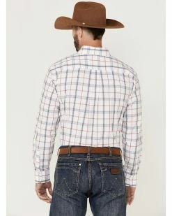 Panhandle Select Men's Red Plaid Long Sleeve Button-Down Western Shirt  -Panhandle shop 2000360741 600 P4