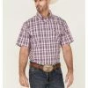 Panhandle Select Men's Small Plaid Purple Short Sleeve Button-Down Western Shirt 1 Panhandle Select Men's Small Plaid Purple Short Sleeve Button-Down Western Shirt -Panhandle shop 2000360769 500 P1