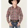 Rough Stock By Panhandle Boys' Maroon & Black Long Sleeve Snap Western Shirt 1 Rough Stock By Panhandle Boys' Maroon & Black Long Sleeve Snap Western Shirt -Panhandle shop 2000360977 642 P1