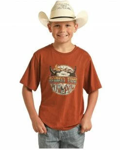 Panhandle Boys' Rodeo Time Graphic T-Shirt Orange